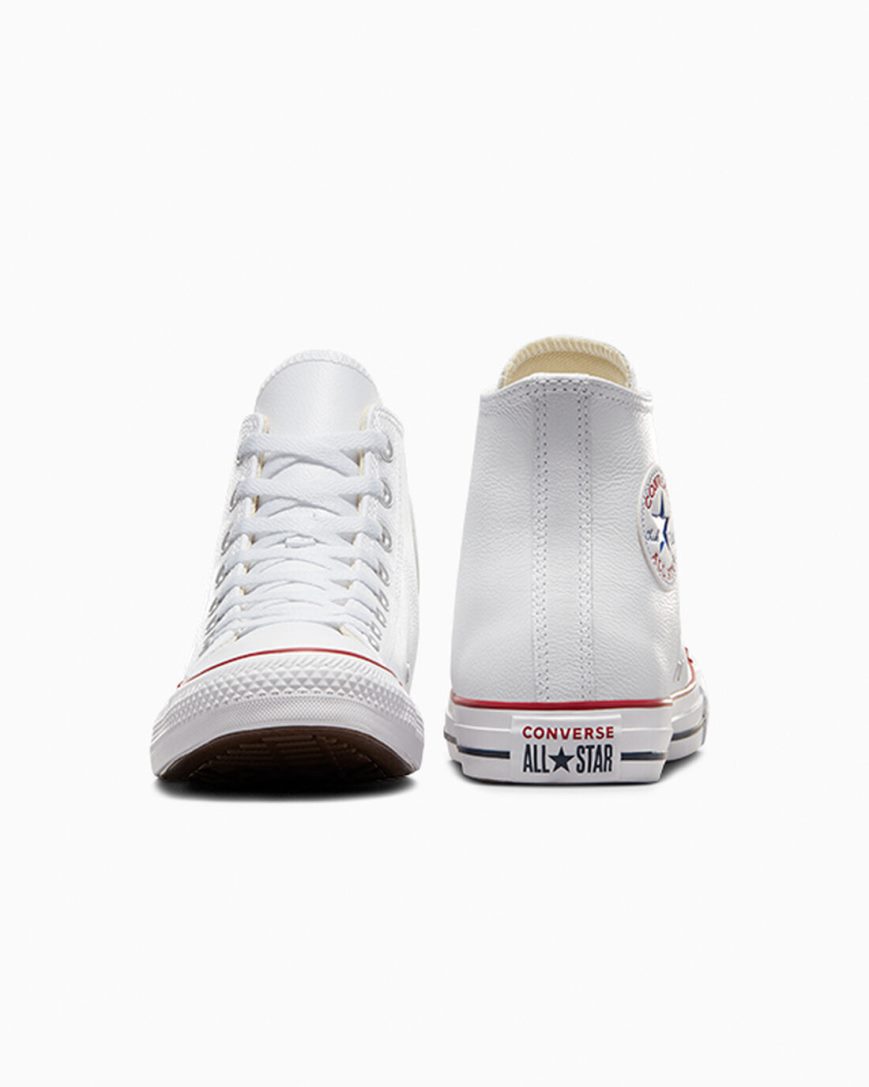 Tenisi Inalti Dama Converse Chuck Taylor All Star Piele Albi | RO HPGDW306